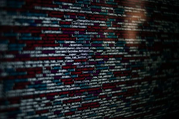 Close-up photograph of code on a computer screen